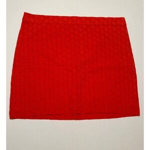 Gap 100% Cotton Skirt Orange Eyelet Women's 8 NWT